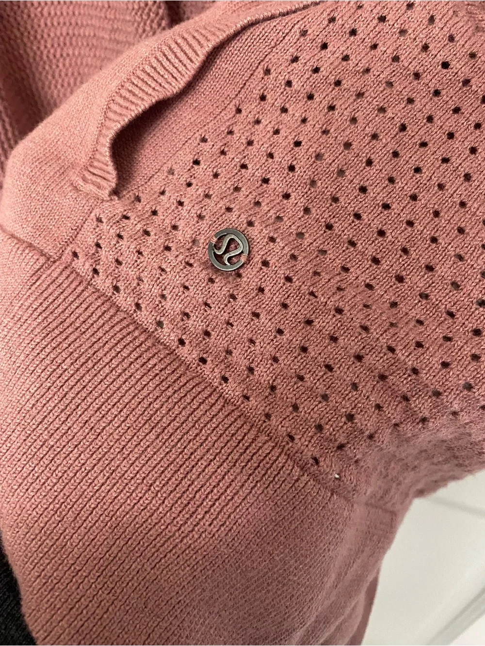 Lululemon Mesh-Back Open Front Hooded Cardigan - Mauve